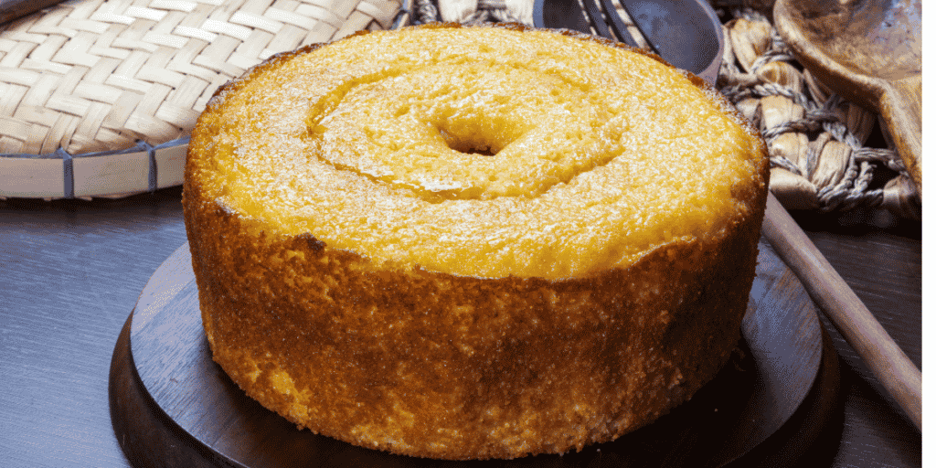 Bolo de milho vegano super fácil de fazer e delicioso