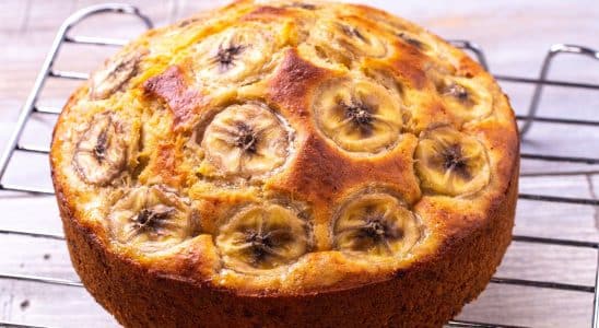 bolo de banana integral no liquidificador