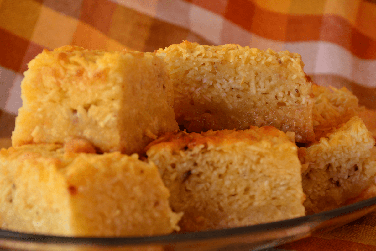 Receita de bolo de mandioca com coco