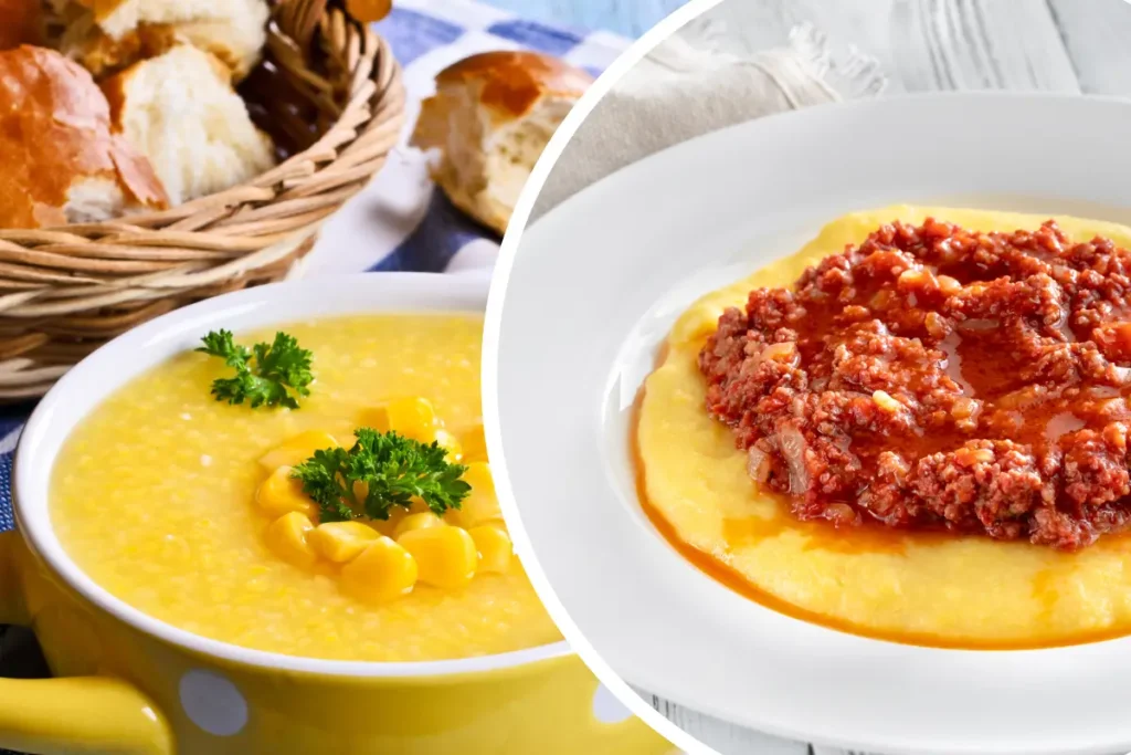 Polenta com Carne Moída