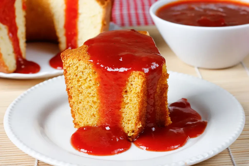 Bolo de Fubá com Goiabada Simples de Liquidificador