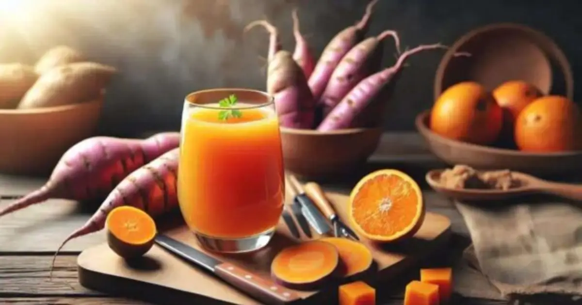 suco de inhame com laranja