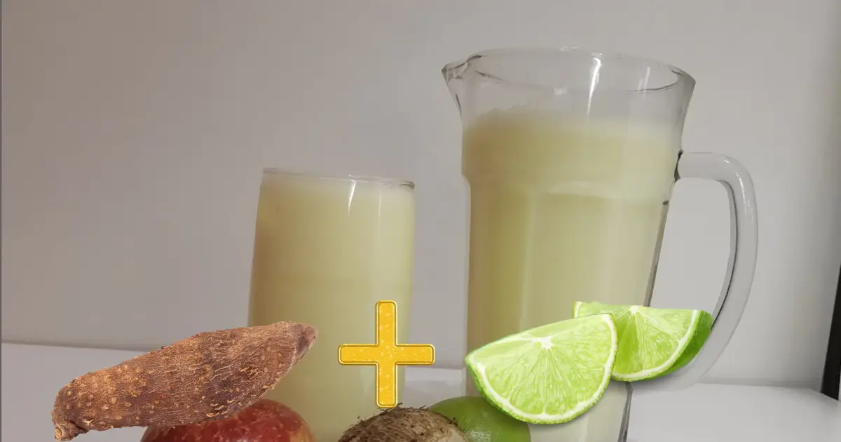 Suco de inhame com limão 