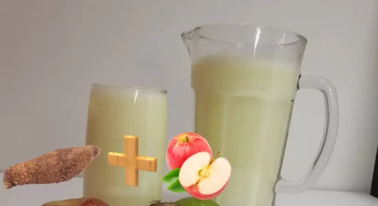 Receita de suco de inhame com maçã