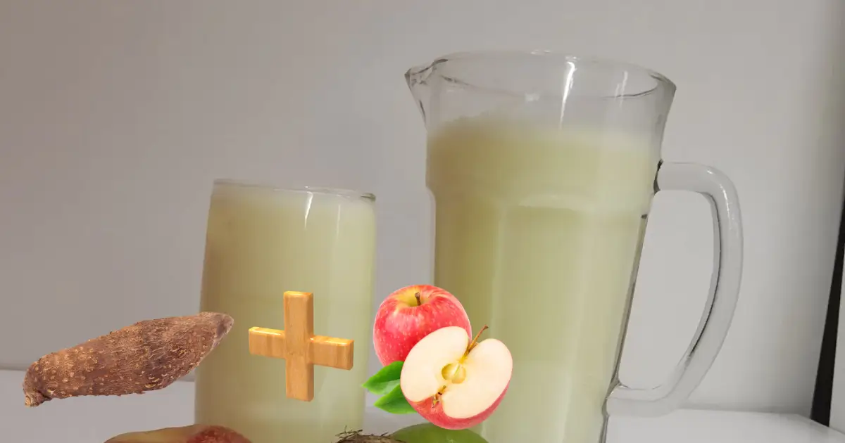 suco de inhame com maçã