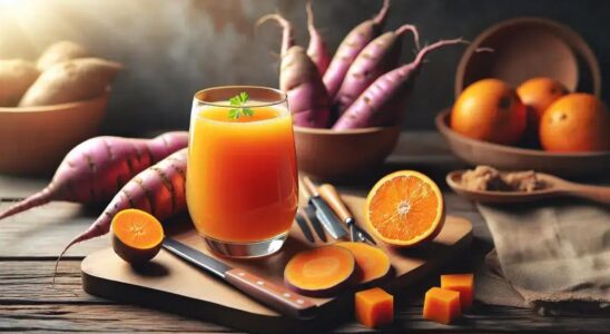 Receita de suco de inhame com laranja delicioso para o lanche