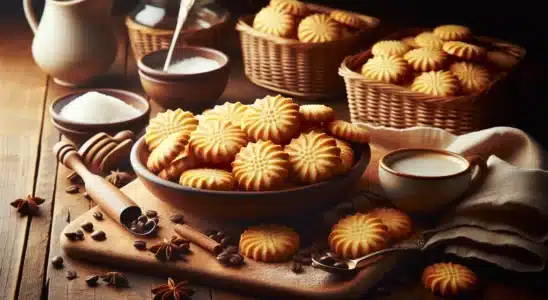 Imagem de capa horizontal 16:9 mostrando sequilhos com amido de milho 4 ingredientes, apetitosos e prontos para o café da tarde