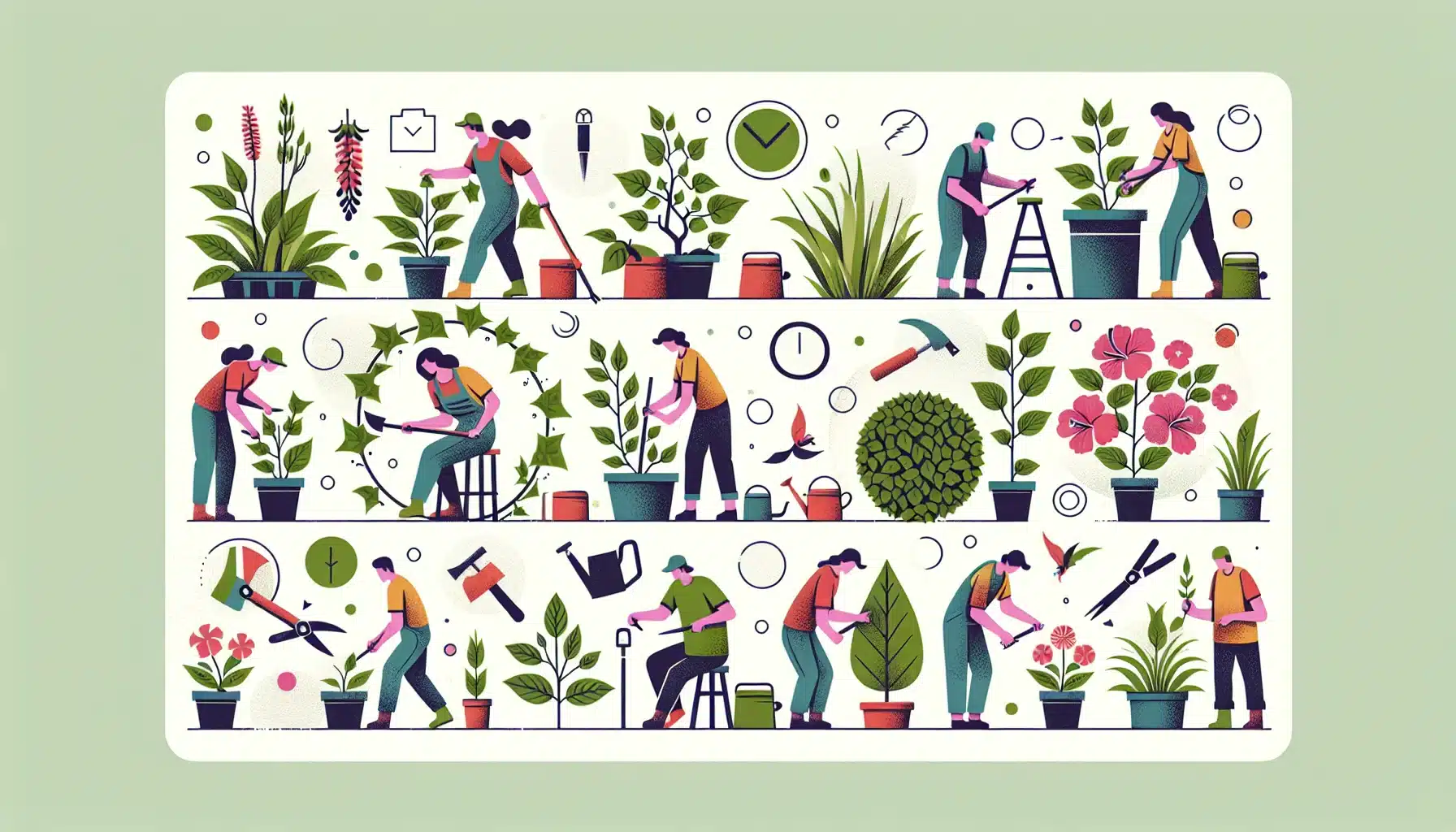 Poda de plantas: evite erros comuns e aprenda cortes simples que deixam jiboia, hibisco e samambaia mais cheias, resistentes e com crescimento equilibrado